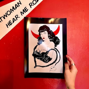 Bettie Page A4 Print