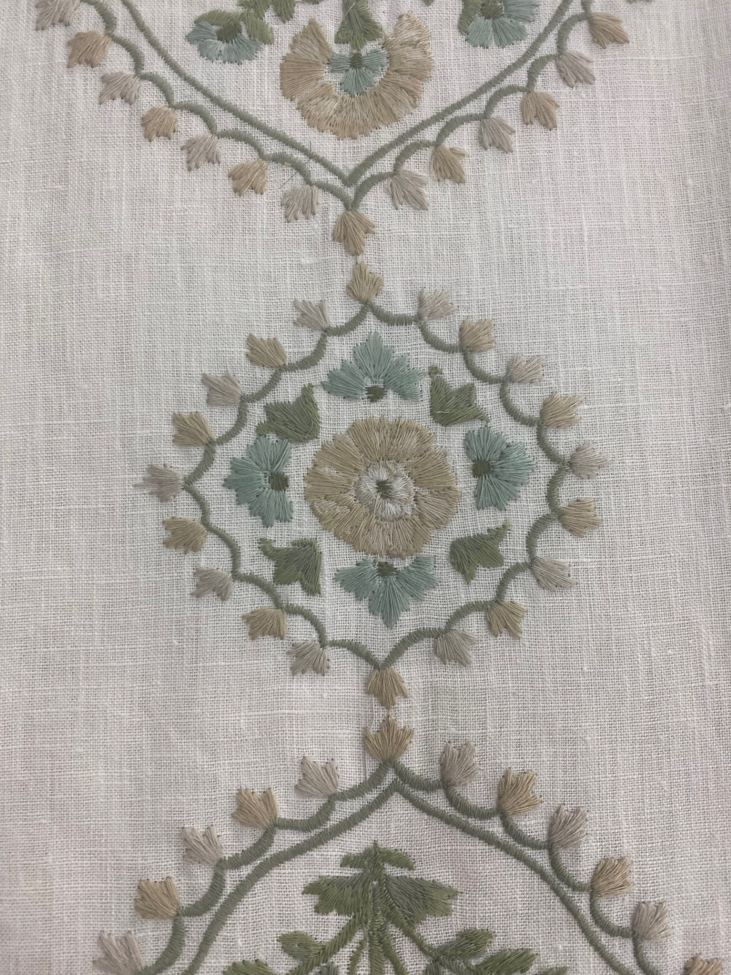 Nina Campbell parvani Fabric Yardage in Colors sage/ivory Etsy
