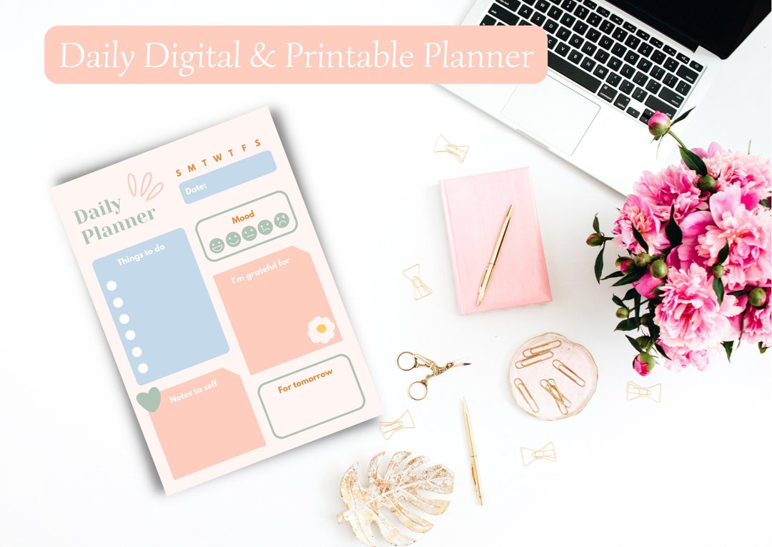Girly Printable Daily Planner Day Planner Printable Girly Inspired ...