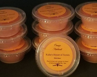 Orange Patchouli wax melts- wax tarts,  para soy, scent wax shot, highly scented,  long-lasting, home fragrance, wax warmer, wax cup