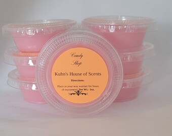 Candy Shop wax melt scent shots- sweet, candy, lollipop berries, sugar, wax melts, wax cup, scent  shots, wax warmer,  strong aroma