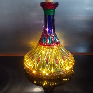 Large hand painted ship decanter lamp 1.331kg