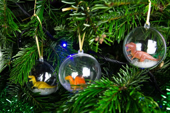 Personalised Dinosaur Keyring Bauble Name T Rex Hanging Tree Xmas