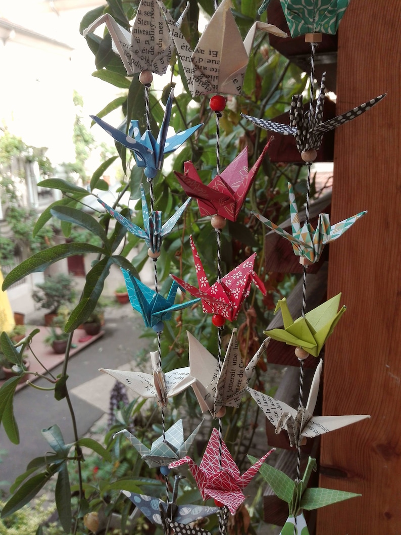 Guirlande de grues en origami image 1