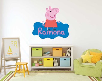 Peppa Pig Wall Art Etsy