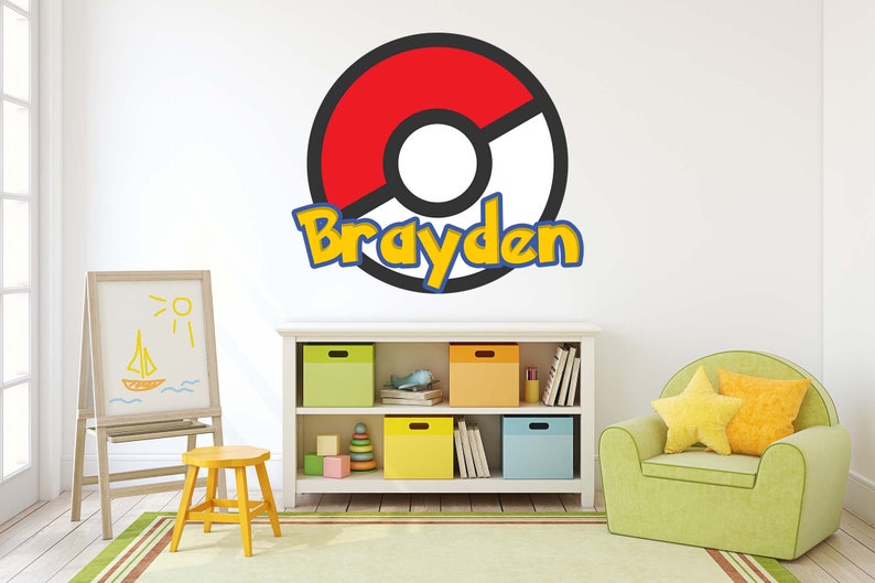 Pokemon Decal Pokemon Wall Design Pokemon Wall Mural Etsy