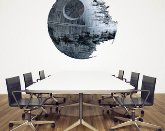 Space Wall Decal, Space Art Decor, death Star Decal, Galaxy Decal, Star Mural, Space Kid&#39;s Room Designs, Space Sticker, Star Wars decal