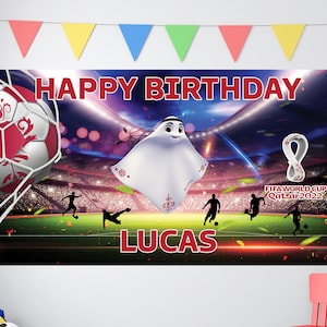 fútbol Birthday, Soccer Birthday Banner, Messi, Soccer Birthday, World cup Qatar 2022, fútbol birthday banner, Soccer Party