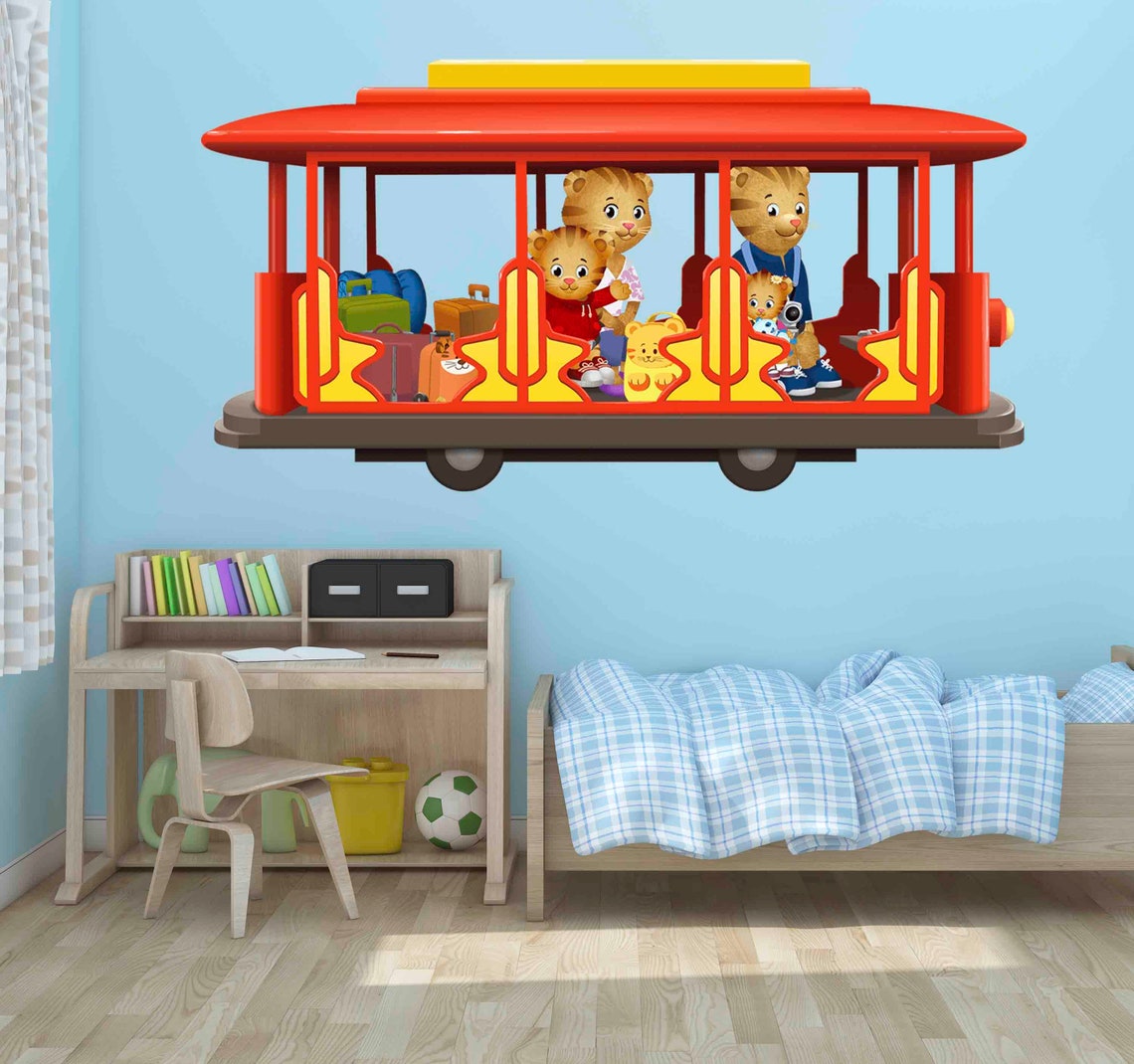 Daniel Tiger Decal Bedroom Wall Murals Daniel Tiger Wall Etsy