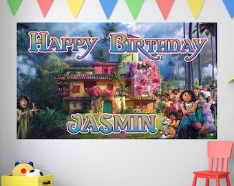 Encanto Birthday, Encanto Birthday Banner, Custom Encanto Backdrop, Kids Birthday Decor, Custom Birthday Backdrop