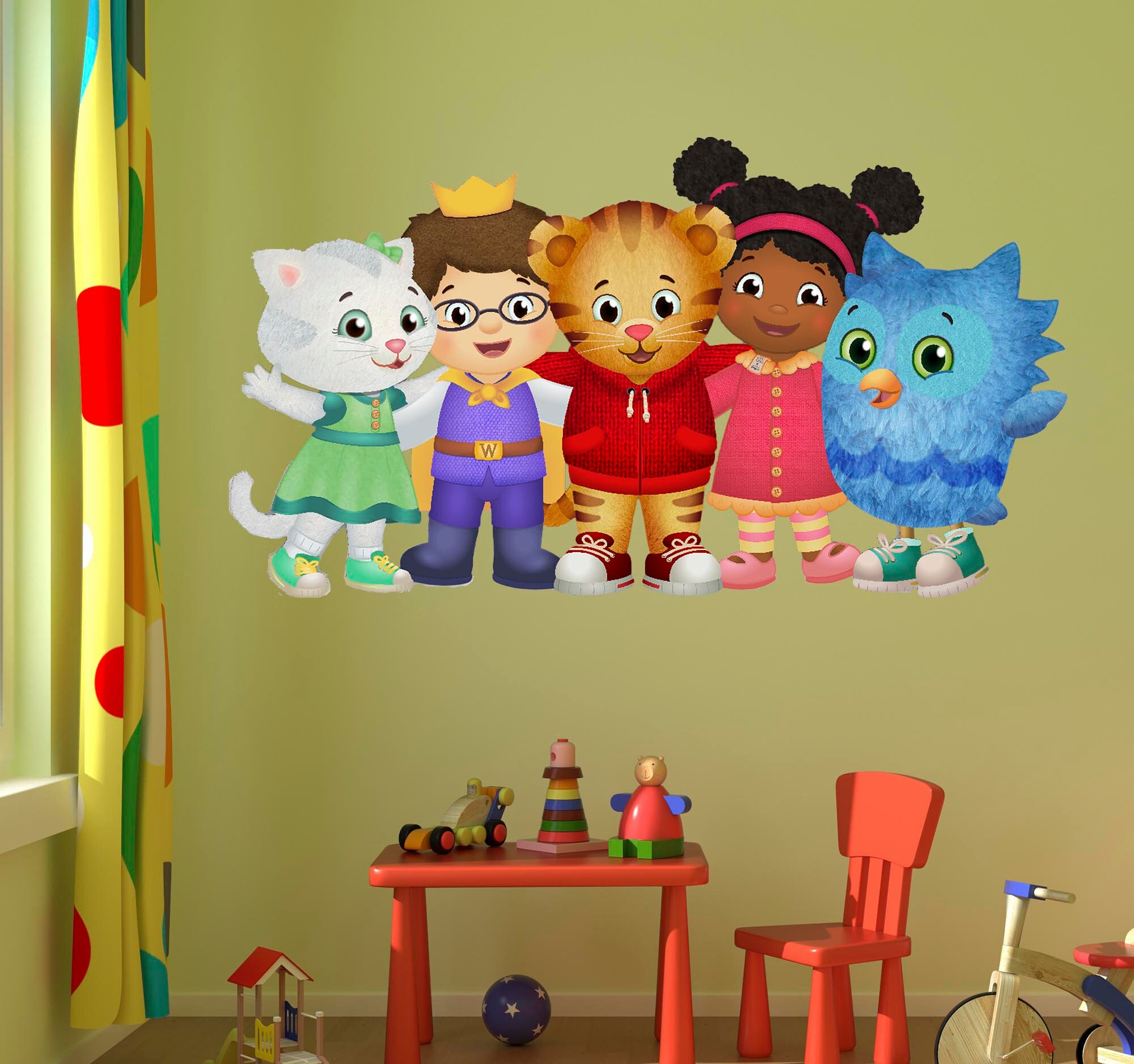 Daniel Tiger Decal Bedroom Wall Murals Daniel Tiger Wall Etsy