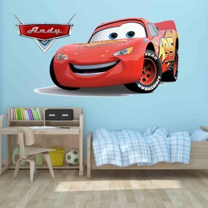 Disney Decals, Lightning Mcqueen Wall Decal,Game Room, Cars Decals, Cars Wall Designs, Cars Wall Murals, Lightning Mcqueen Art,Cars, Cars 2