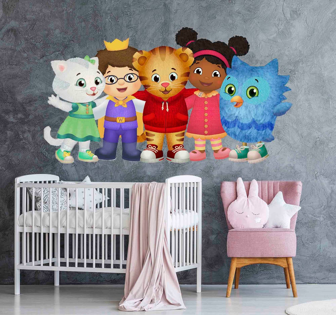 Daniel Tiger Decal Bedroom Wall Murals Daniel Tiger Wall Etsy