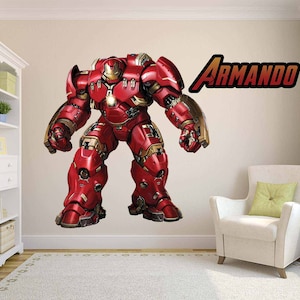 Hulkbuster Wall Decal,Game Room Decals, Hulk Decals, Hulkbuster Designs,Hulk Buster Wall Murals,Hulk, Iron Man Decal, Avengers