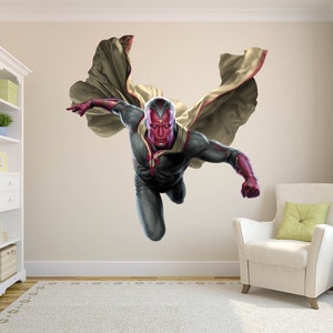 Disney Decals, Vision Wall Decal,Game Room Decals, Vision Decals, Vision Designs,Vision Wall Murals,Vision Decal,Avengers,Infinity War Decal