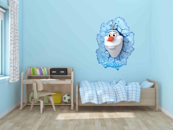 OLAF from FROZEN WALL ART STICKER 4 x sizes Mural PERSONALISED Decal