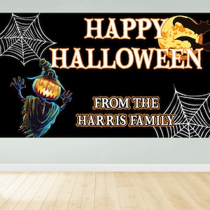Halloween Banner, Halloween Party Banner, Custom Halloween Backdrop, Kids Halloween Decor, Custom Halloween Birthday, Halloween Poster