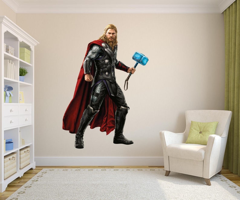 Disney Decals Thor Wall Decalgame Room Decals Thor Decals - Etsy