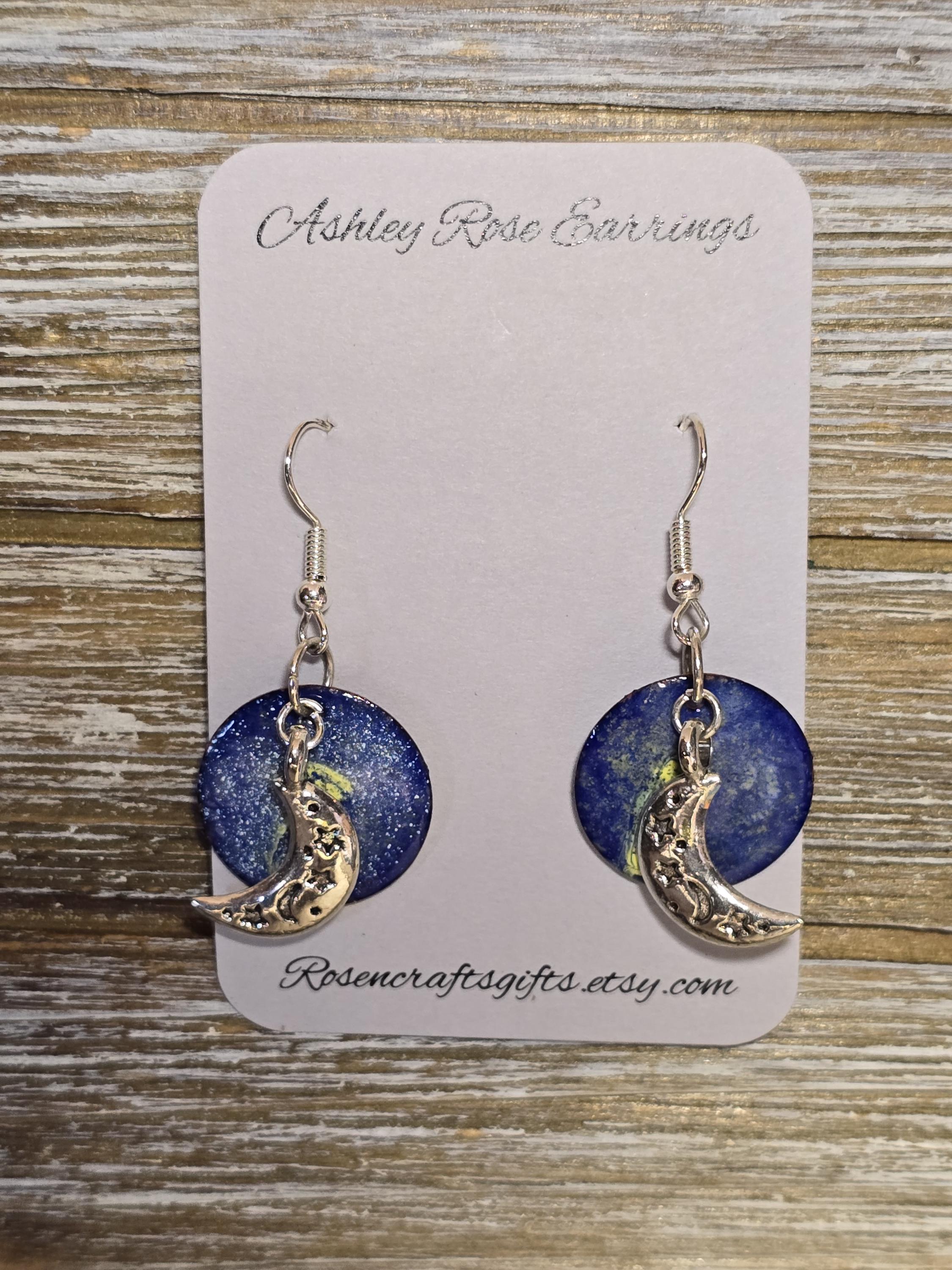 Moon with Blue and Yellow Background