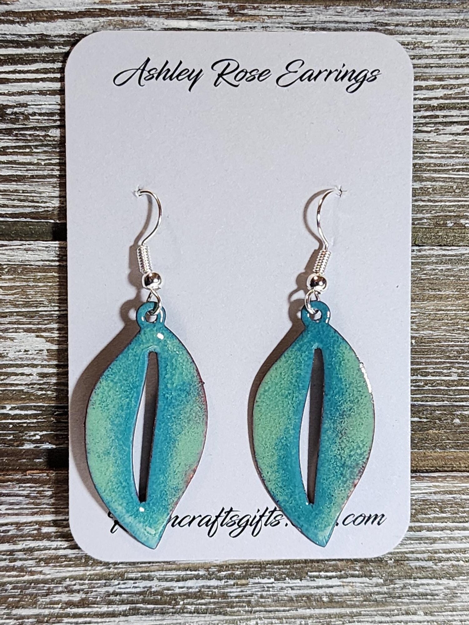 Palm Leaf with Greens and Blue