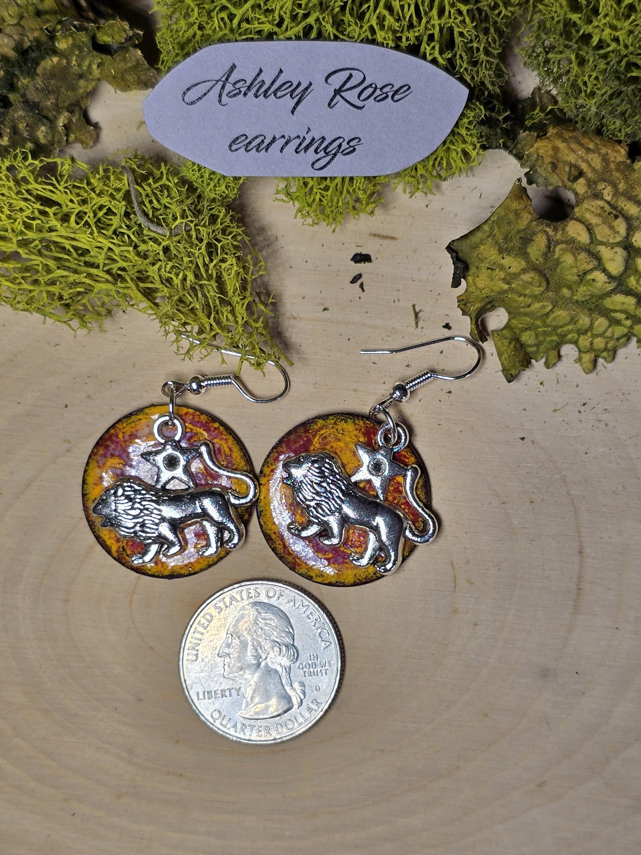 Leo the Lion with Orange, Yellow and Red background. - Thumbnail 2