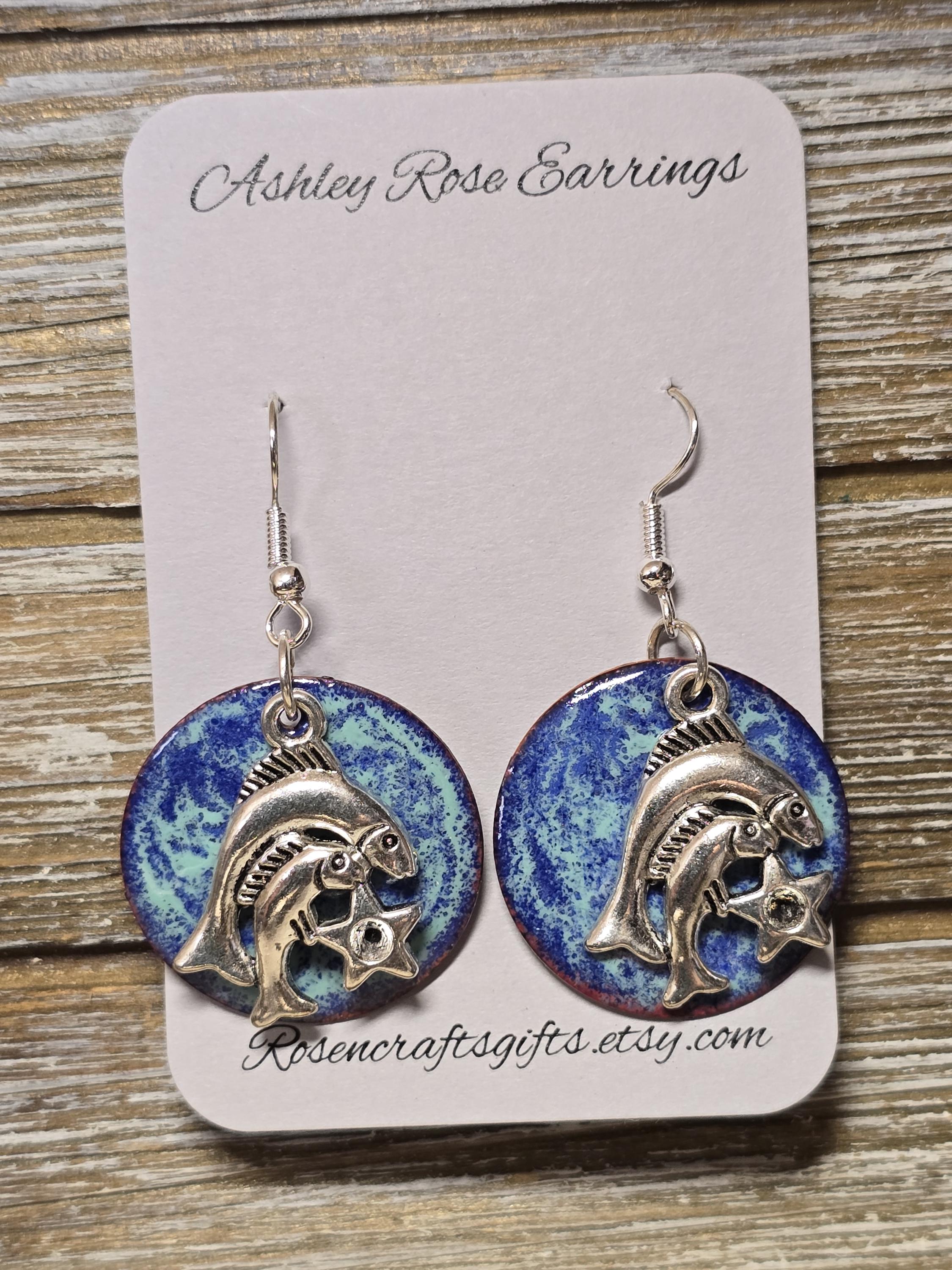 Pisces the Fish with Blue and Green background