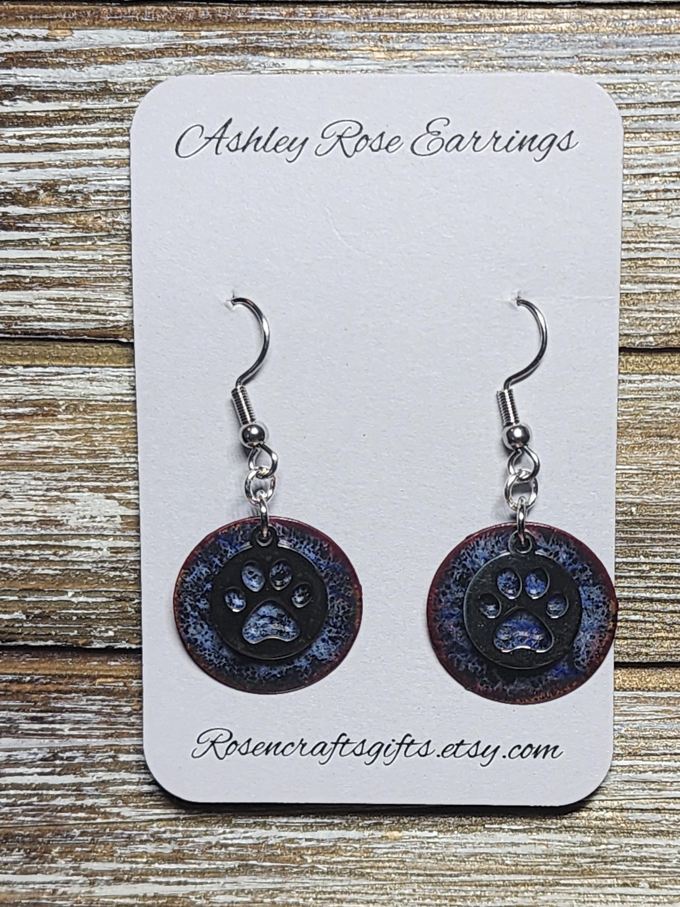 Tiny Paw Prints with Blue