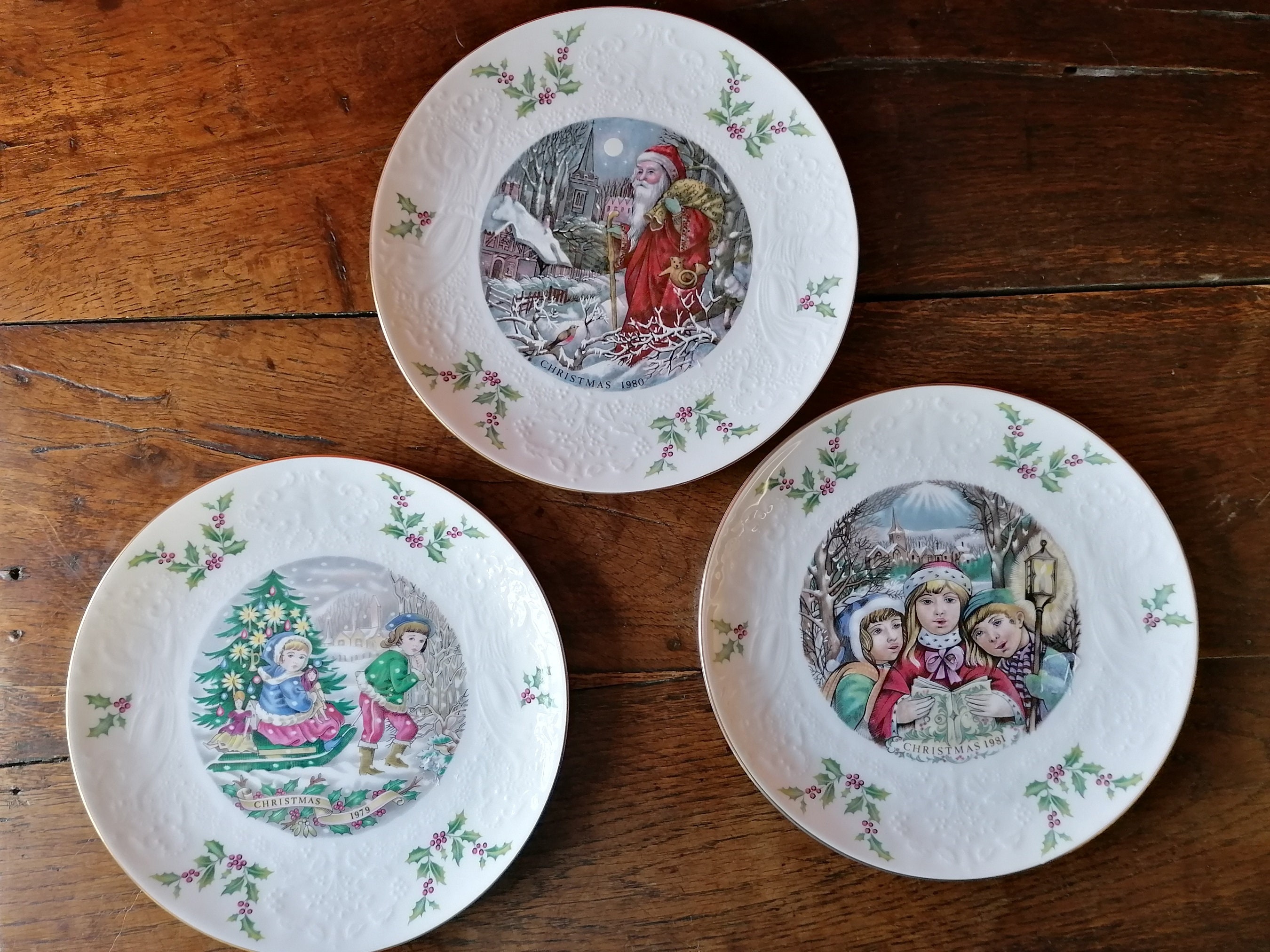 Annual Christmas Plates By Royal Doulton Collectible 79 - 80 81