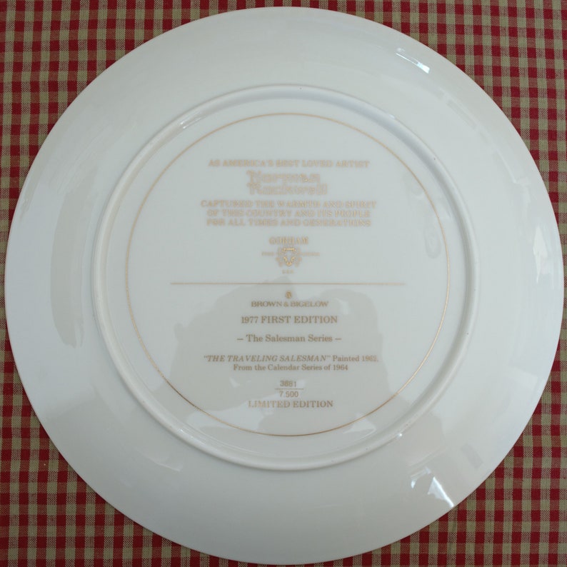 Norman Rockwell/'s Traveling Salesman that was issued in 1977 This collectible Plate is about 10.5 Wide and in excellent condition.