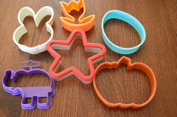 Plastic Cookie Cutters Play Doh Cookie Cutters Kids Play Kitchen  Accessories 