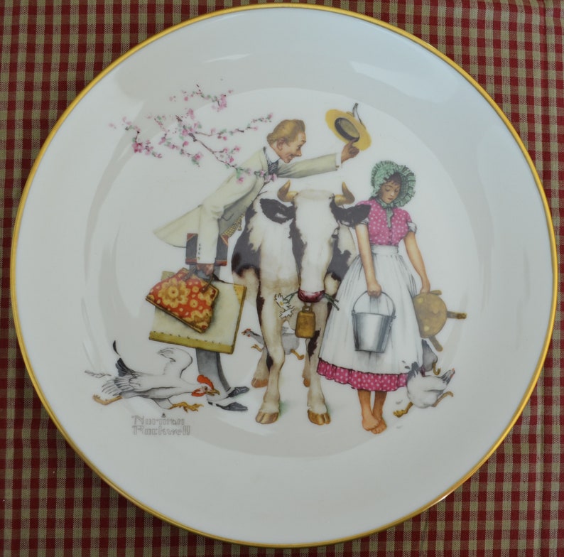 Norman Rockwell/'s Traveling Salesman that was issued in 1977 This collectible Plate is about 10.5 Wide and in excellent condition.