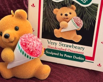 Vintage Hallmark Ornament "Very Strawberry"  Christmas Tree Decor Gift Exchange Idea