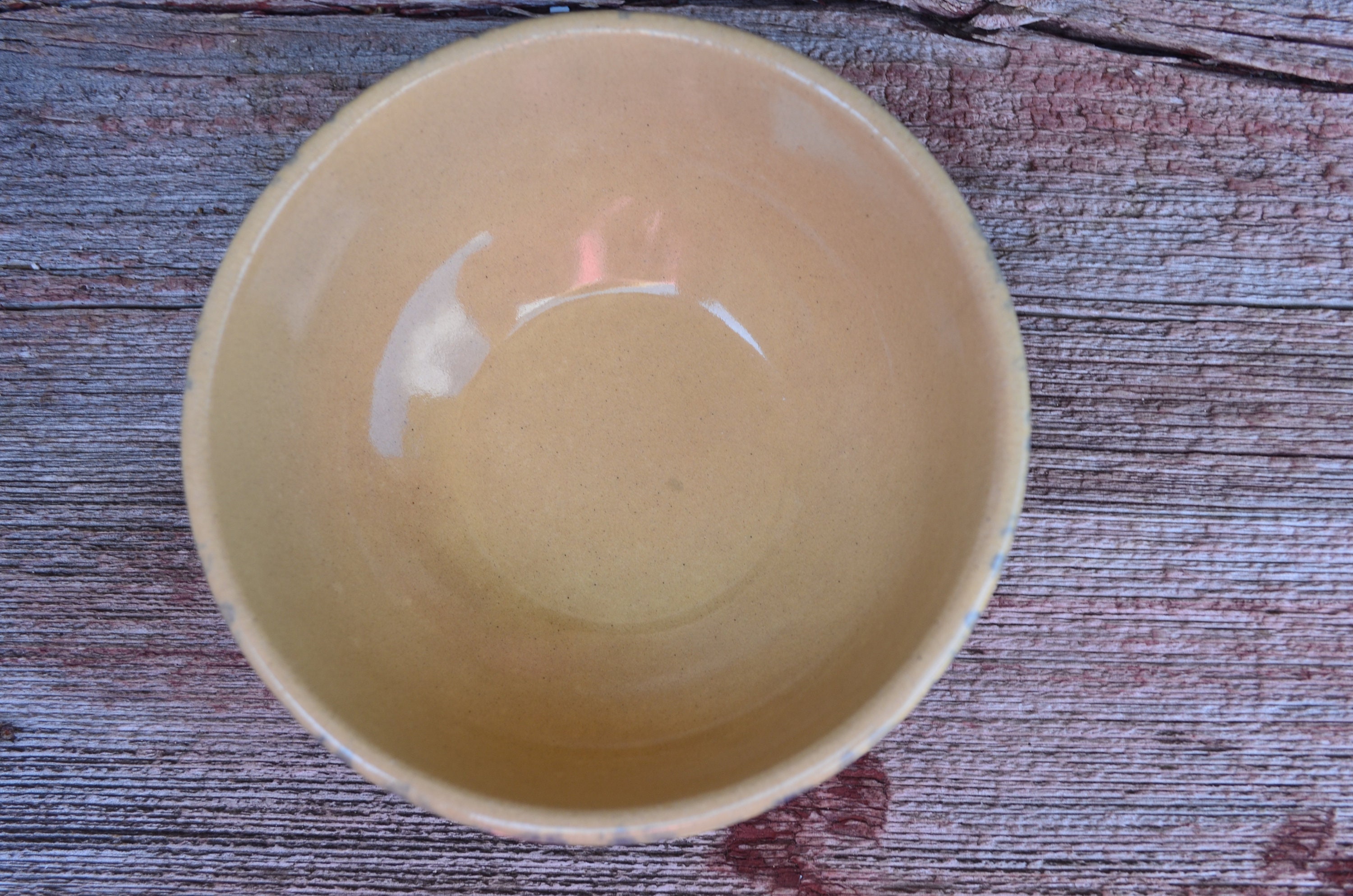 Vintage Roseville Pottery Blue Spongeware Cereal Salad Bowl - Etsy