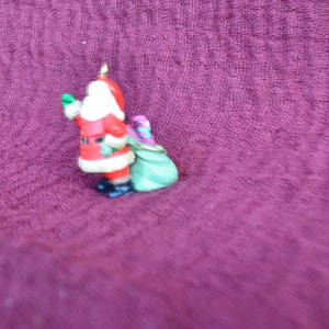 Miniature Hallmark Ornament &quot;Jolly Visitor&quot; Santa Miniature Christmas Tree Decor