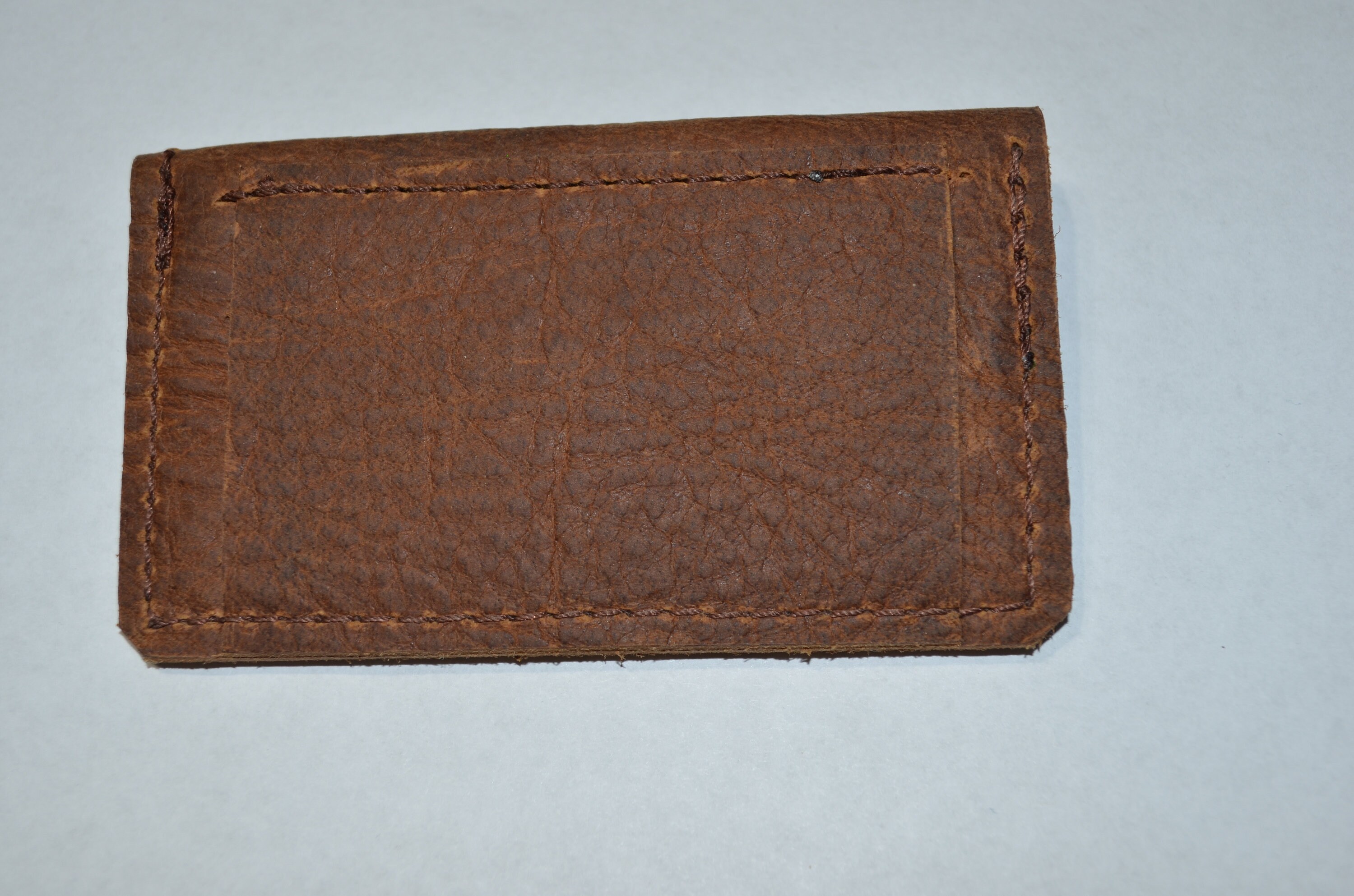 Leather Handmade ID Holder For Women And Men With Belt Loop And Snap
