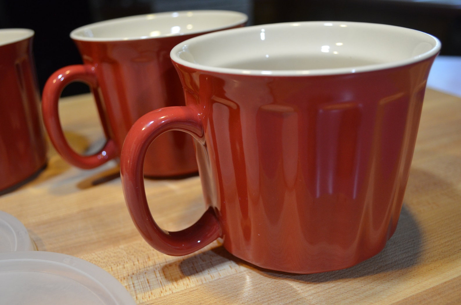 Soup Cup Good Cook 18 Ounce With Lid Large Mugs Red Soup Crock Etsy