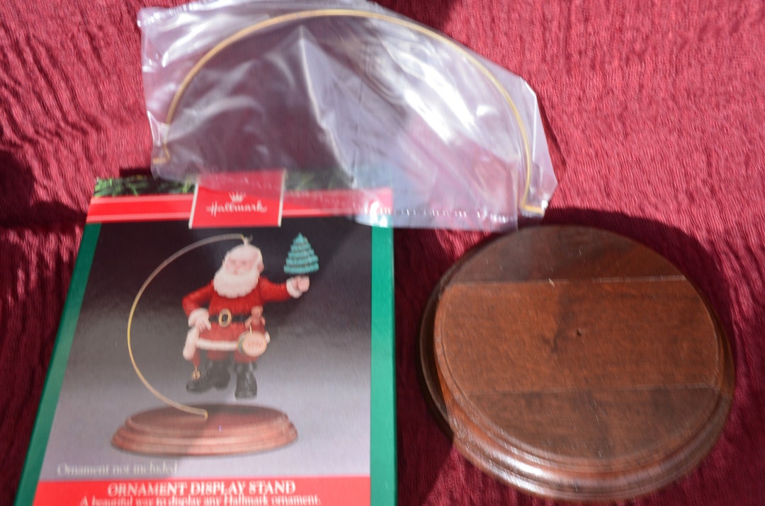 Hallmark Ornament Display Stand Solid Wood Base Etsy
