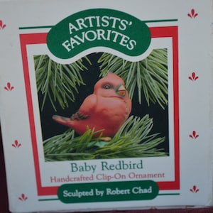 Baby Redbird Clip-On Ornament Hallmark Artists&#39; Favorites Christmas Tree Decoration Gift Exchange Stocking Stuffer Ideas