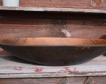 Treenware Jumbo Chopping Bowl Black 24" Dough Bowl Primitive Rustic Country Table Decor