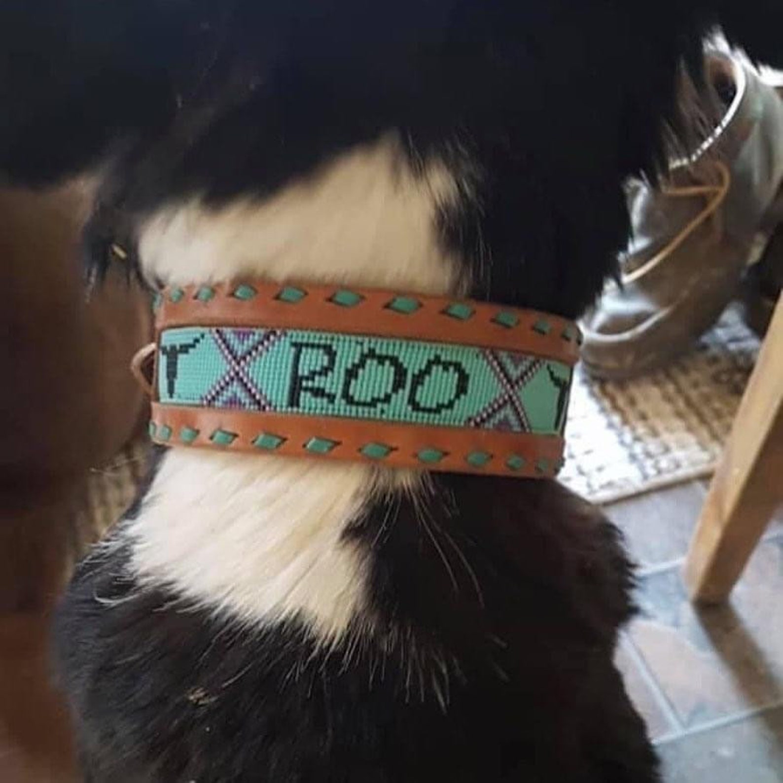 Custom Beaded Dog Collar Etsy