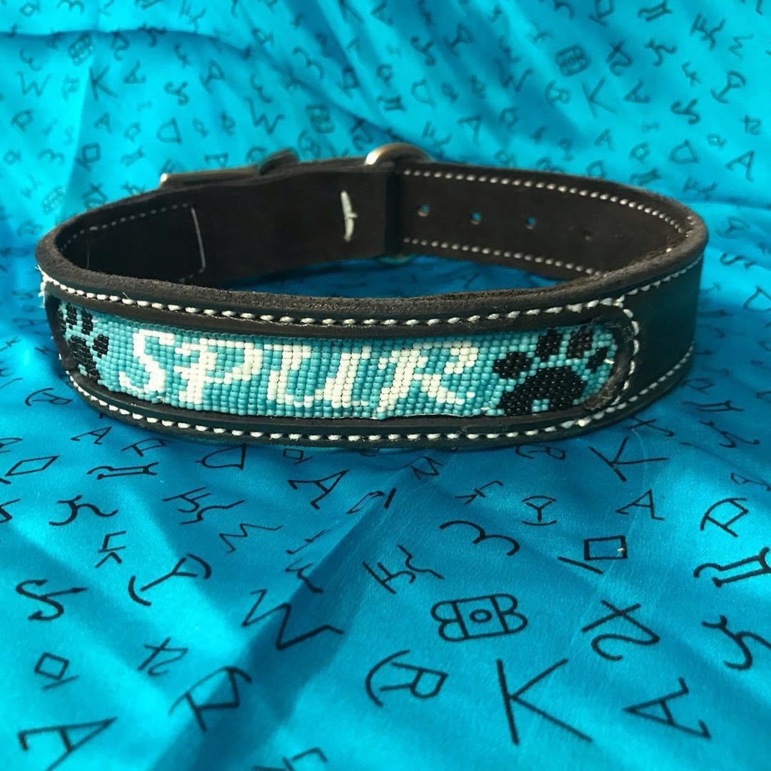 Custom Beaded Dog Collar Etsy