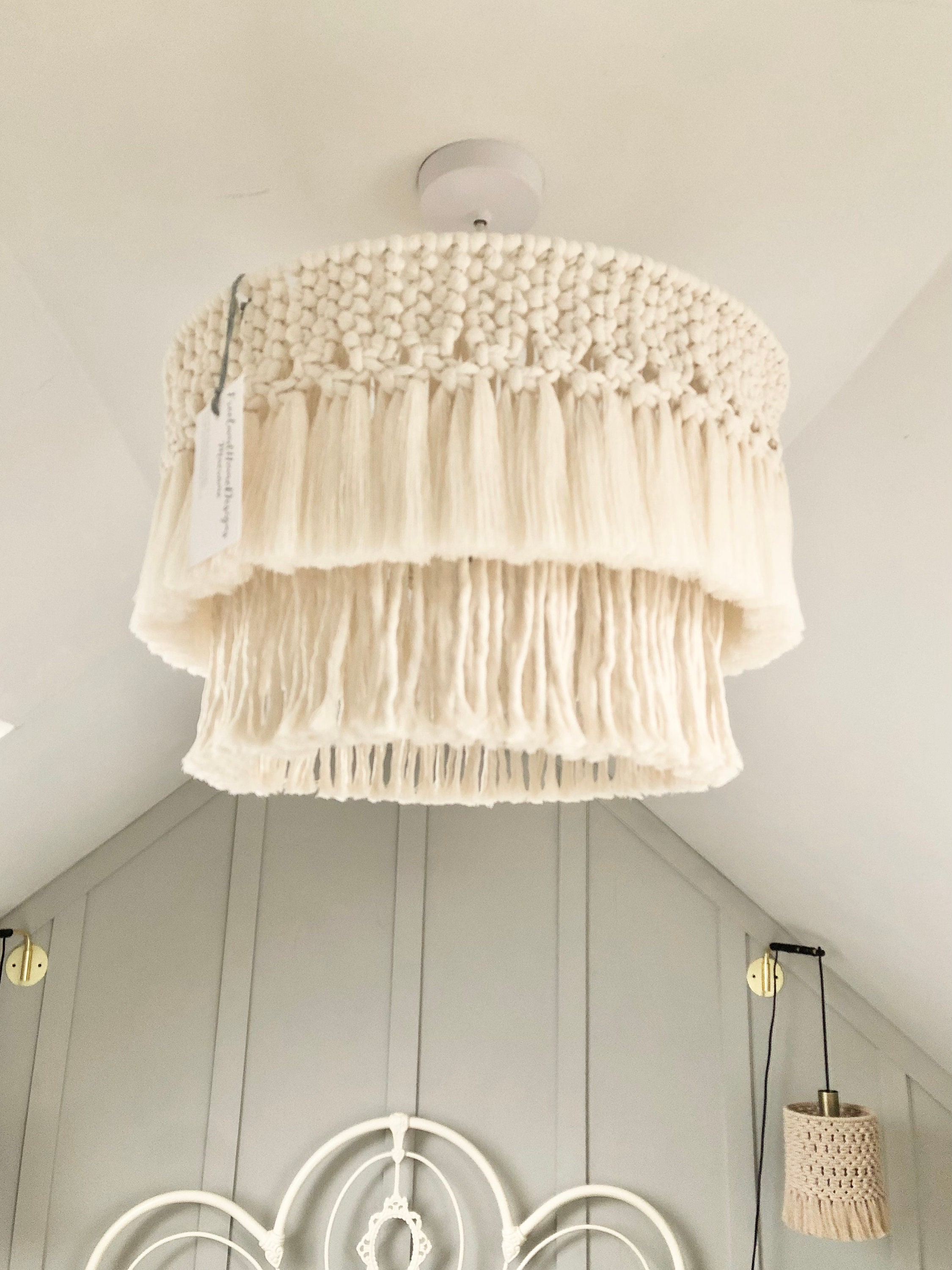Macrame ceiling sales light