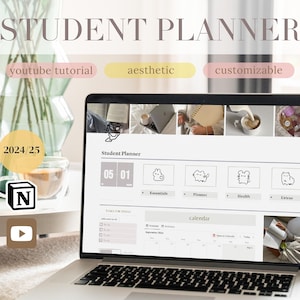 Notion Student Planner Template: Academic Organizer Dashboard, University planner