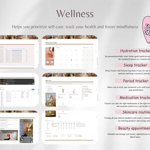 Many trackers in the planner that help you stay persistant with your routines.