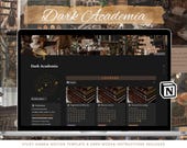 Dark Academia Notion Student Template Planner, Student Dashboard, Aesthetic University College Planner