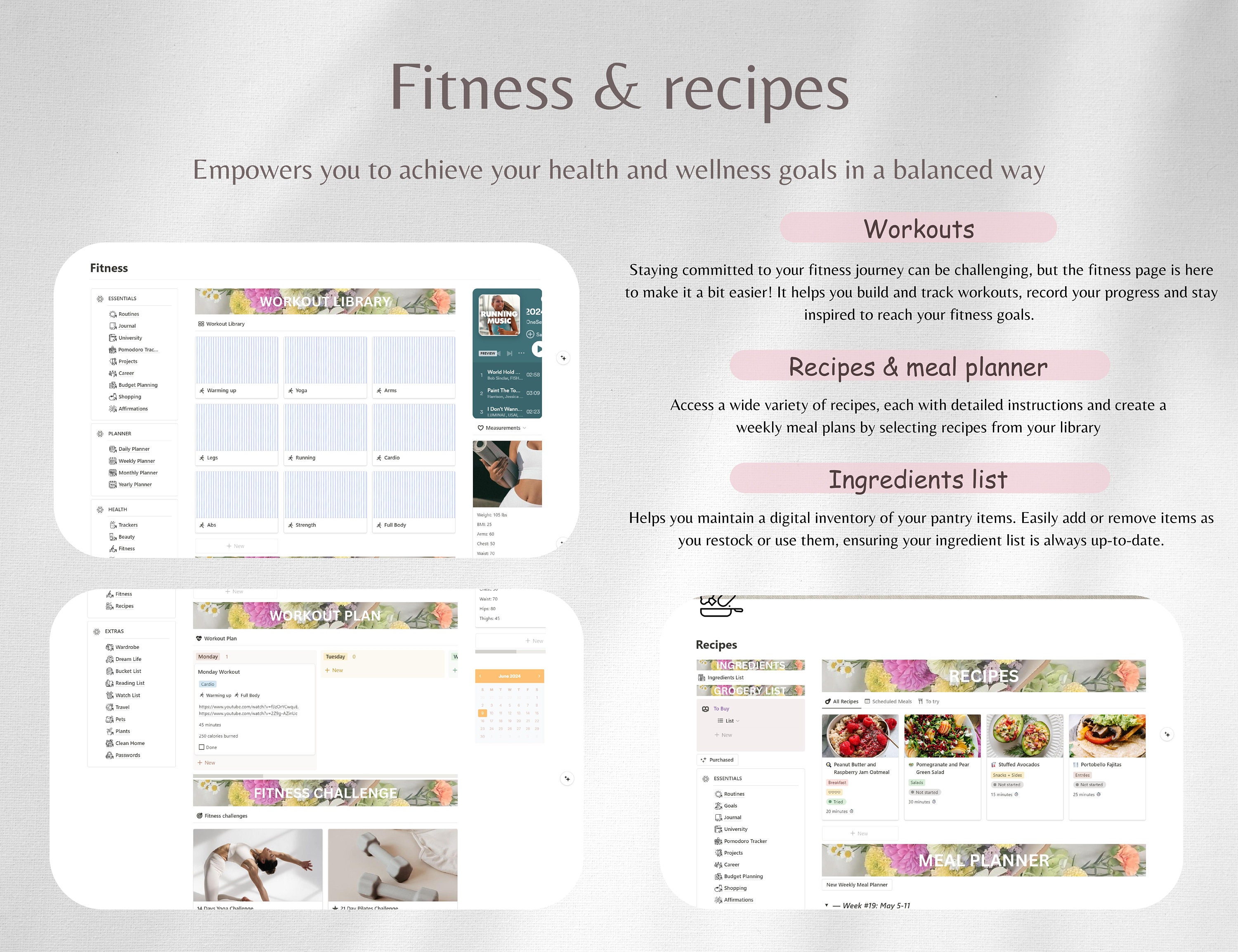 Notion Template Planner | Ultimate Life Planner | That Girl All in One ...