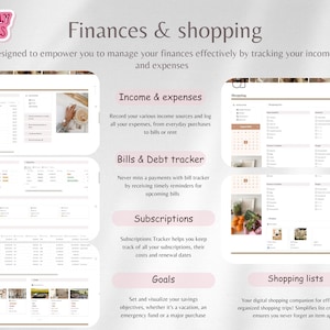 Budget planning has 3 different databases-Income, Expenses and Monthly summary which calculates your balance.