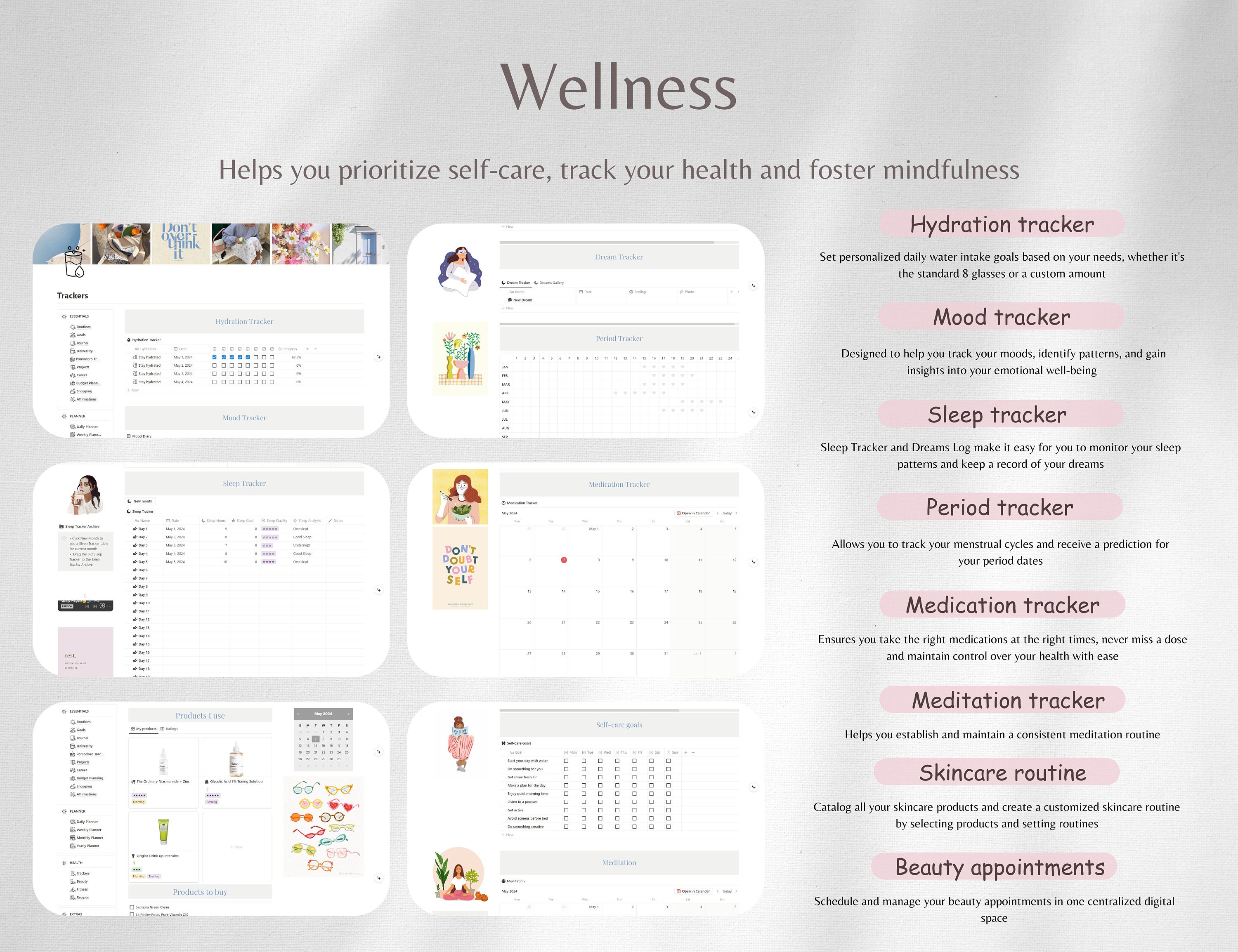 Notion Template Planner | Ultimate Life Planner | That Girl All in One ...