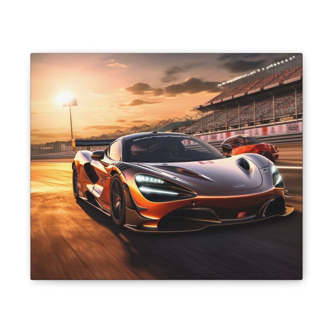 Mclaren, Mclaren Art, Mclaren Canvas, Car Art, Race Car Art, Print on ...