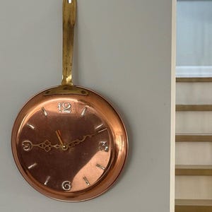 Copper Frying Pan Vintage Decorative Wall Clock
